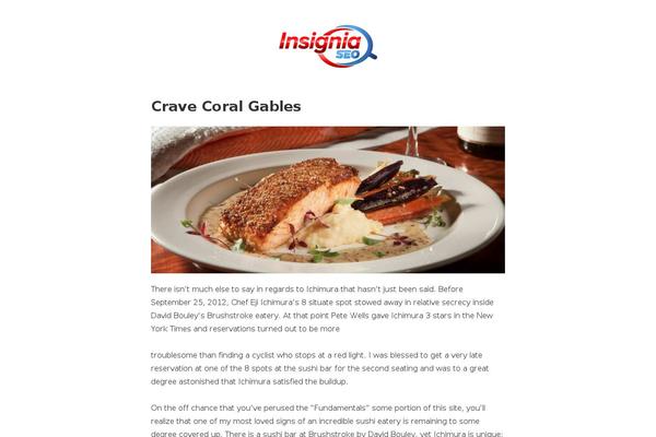cravecoralgables.com site used Restaurant Lite