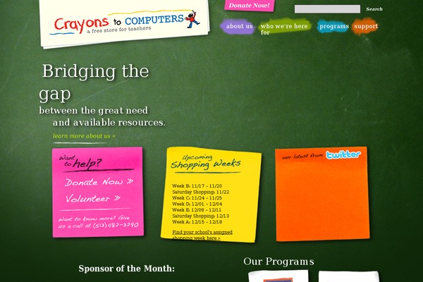 crayons2computers.org site used C2c