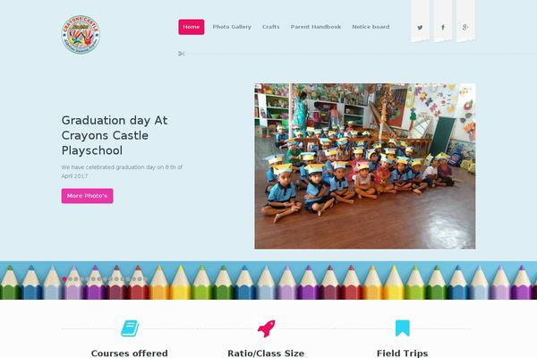 School theme site design template sample