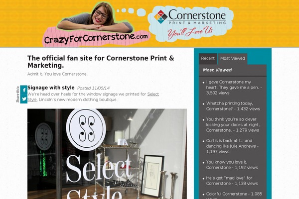 Cornerstone theme site design template sample