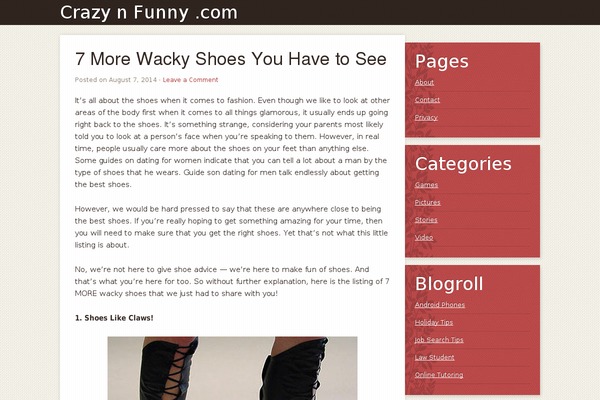 Fascinate theme site design template sample
