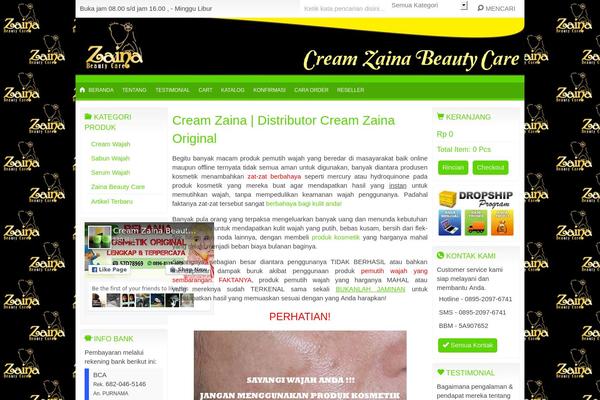 creamzaina.com site used Indostore5.0.2