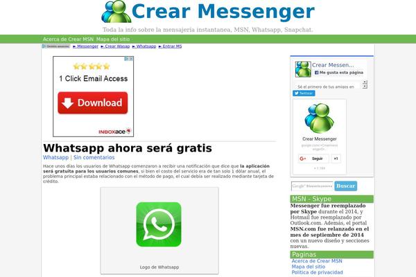 crearmessenger.org site used Crearmessenger