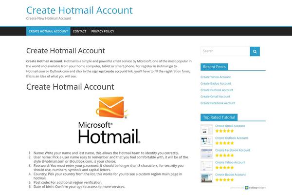 createhotmailaccount.com site used Toothpaste