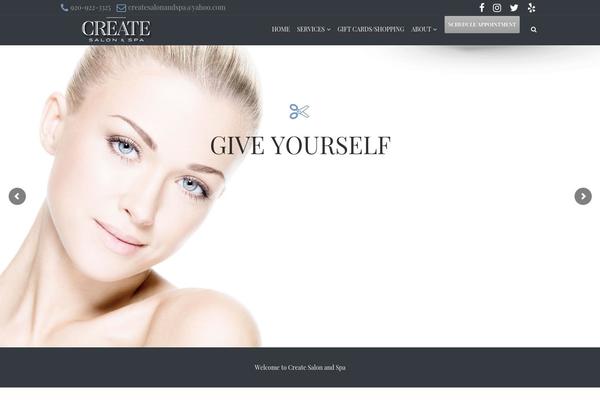Salon theme site design template sample