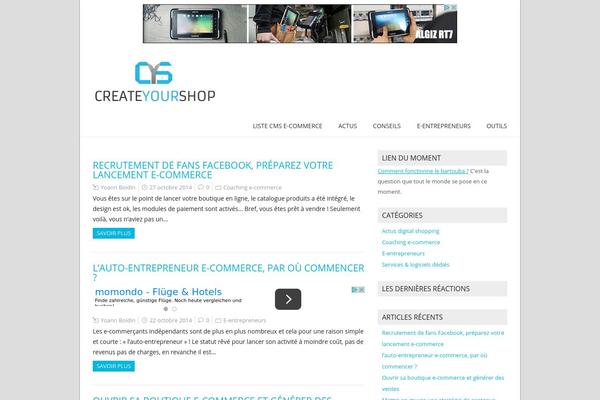 createyourshop.fr site used NatureSpace