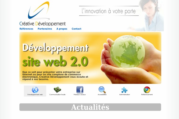 Creative theme site design template sample