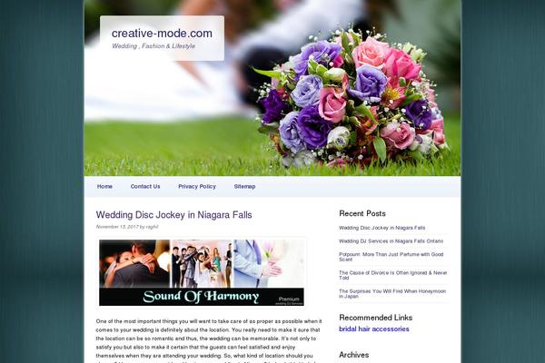 Wedding Bells theme site design template sample