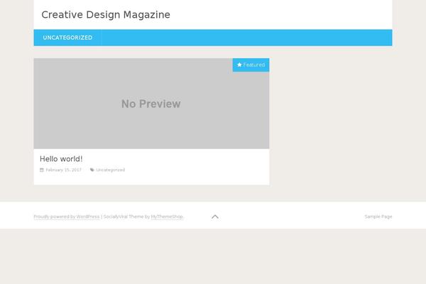 SociallyViral theme site design template sample