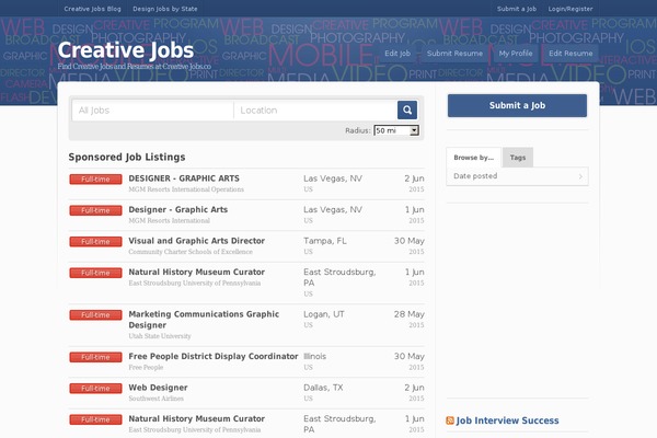 Jobroller theme site design template sample