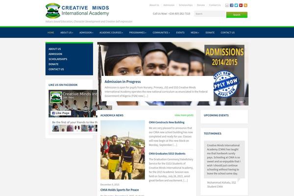 Academica Pro theme site design template sample