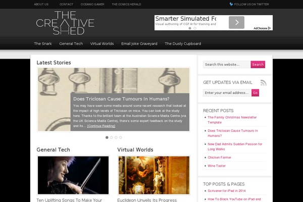 Magazine theme site design template sample