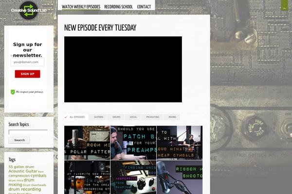 creativesoundlab.tv site used Invictus_3.2.3