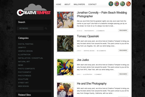 Folio theme site design template sample
