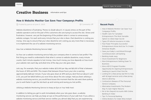 zBench theme site design template sample