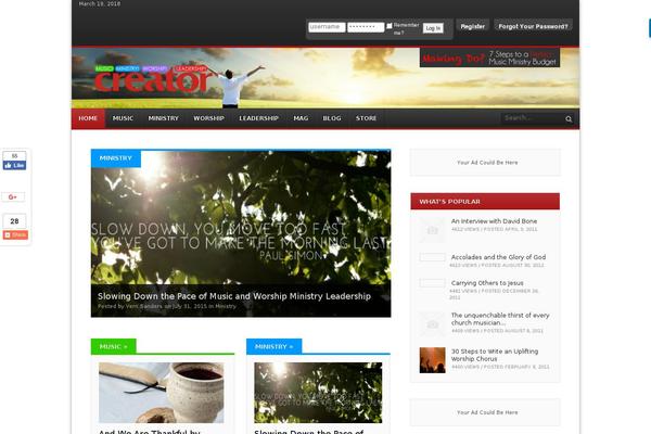 Fearless theme site design template sample