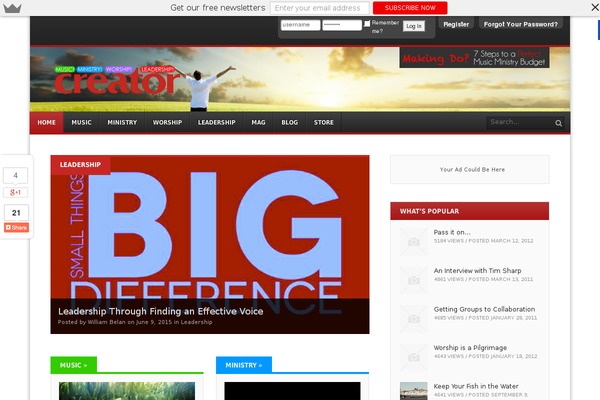 Fearless theme site design template sample