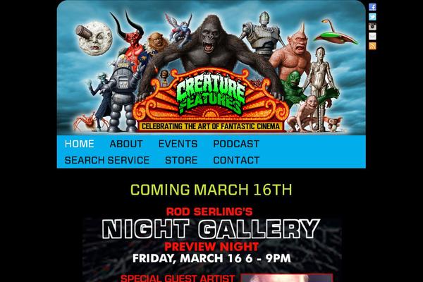 creaturefeatures.com site used Mural