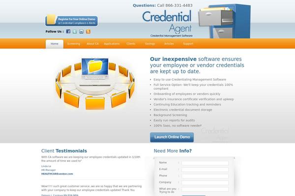 credentialagent.com site used Credentialagent