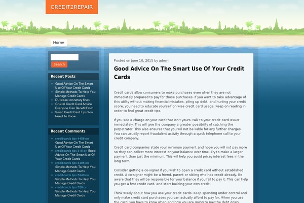 Beach theme site design template sample