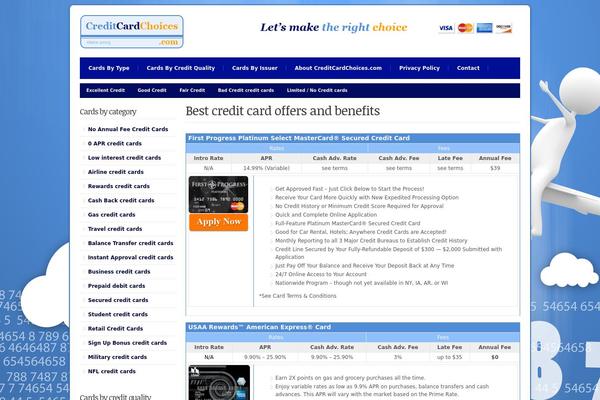 creditcardchoices.com site used Wp Radiance