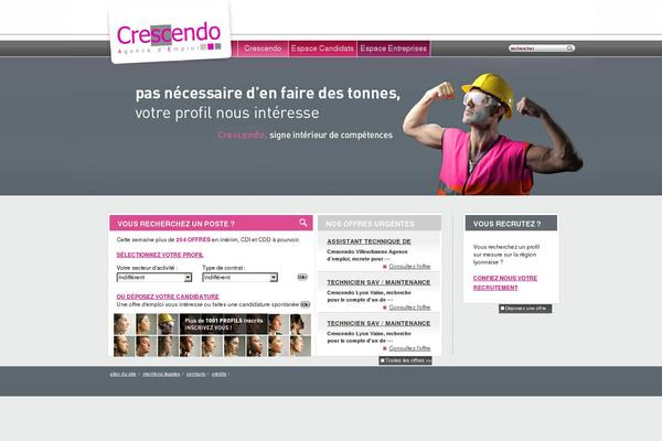 Crescendo theme site design template sample