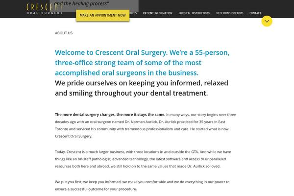 Crescent theme site design template sample