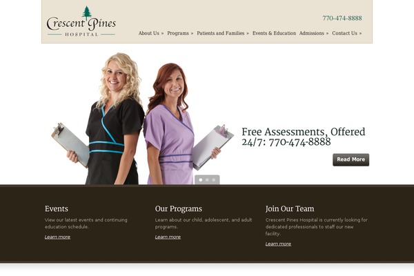 crescentpineshospital.com site used Green Earth  V1-05
