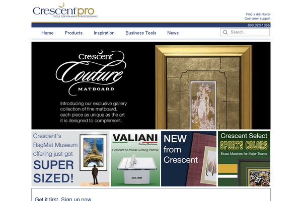 Crescent theme site design template sample