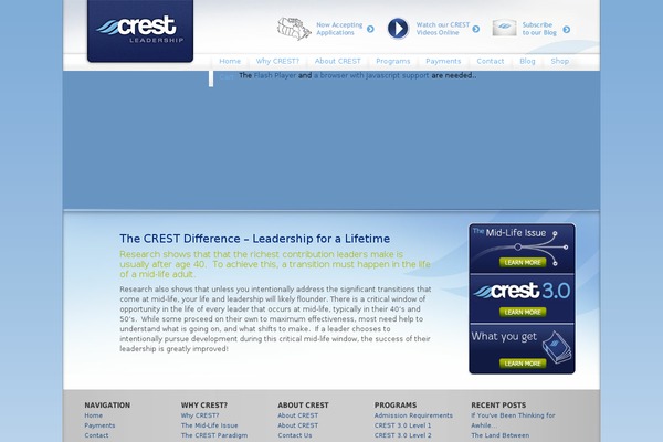 Crest theme site design template sample