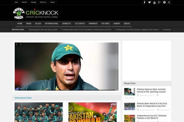 cricknock.com site used Visualnews