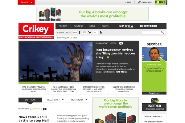 crikey.com.au site used Crikey