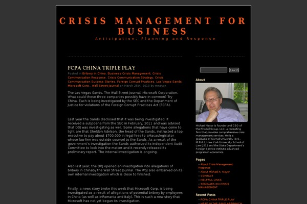 crisismanagementresponse.com site used Black-LetterHead