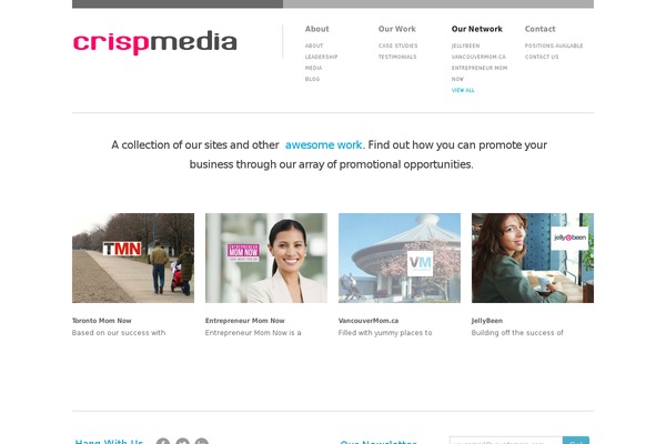 crispmedia.ca site used Brandspace