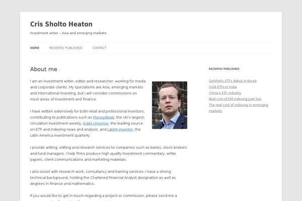 Twenty Twelve theme site design template sample
