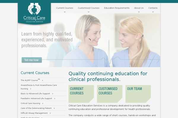 criticalcare.edu.au site used Cces