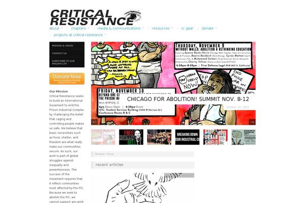 criticalresistance.org site used Boiler-plate
