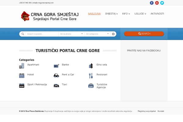 Directory theme site design template sample