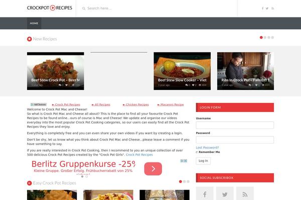 VideoTube theme site design template sample