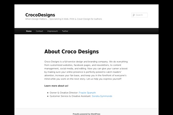 Twenty Eleven theme site design template sample