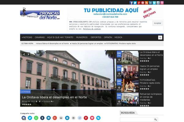 cronicasdelnorte.com site used Megnet