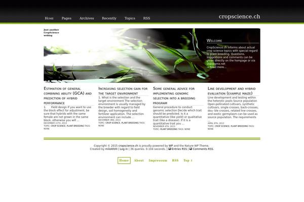Nature theme site design template sample