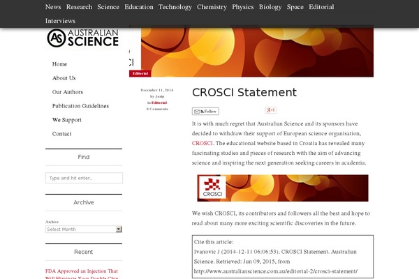 crosci.net site used StartKit