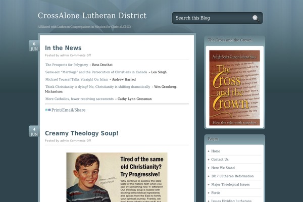 crossalone.us site used wpBurn Blue