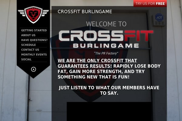 crossfitburlingame.com site used King Size