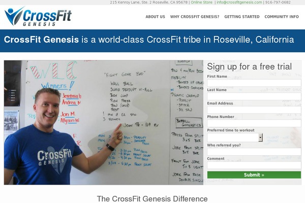 crossfitgenesis.com site used Cleantheme2