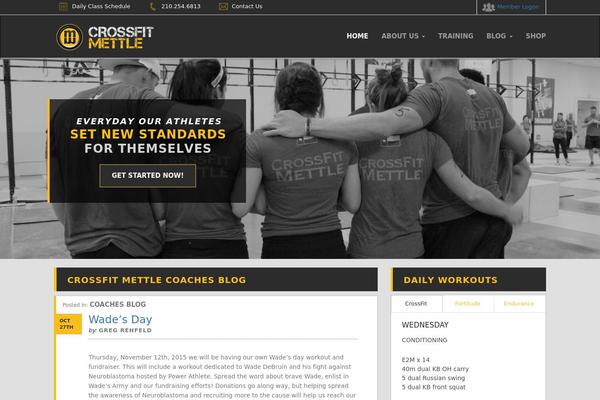crossfitmettle.com site used Crossfittheme