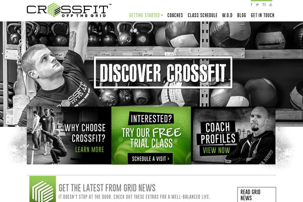 Crossfit theme site design template sample