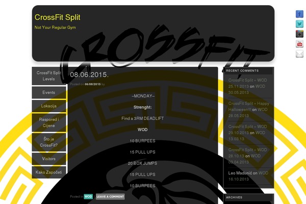 crossfitsplit.com site used Stark Lite