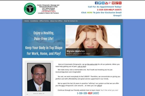 Chiropractor theme site design template sample